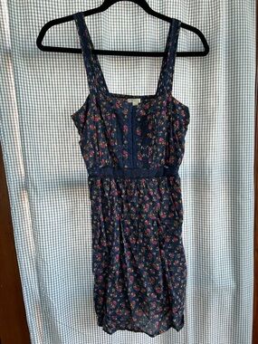 Navy Floral Mini Dress